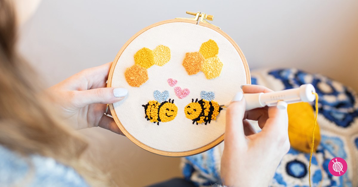 Punch into spring with our free spring punch needle patterns